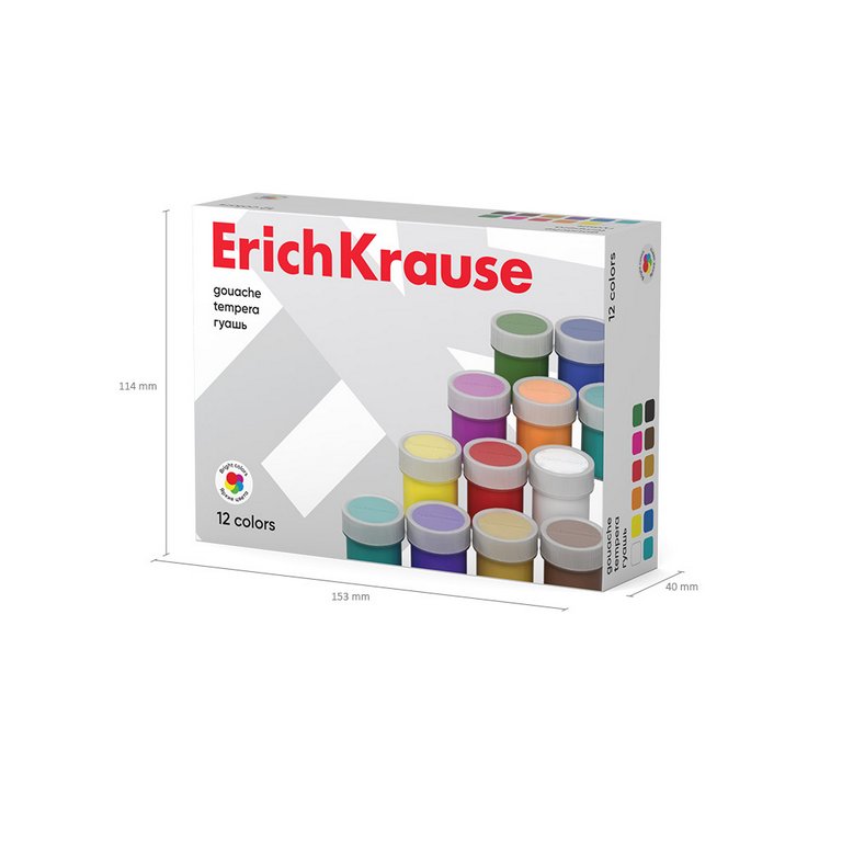 Гуашь 12 цв. по 17 мл ErichKrause