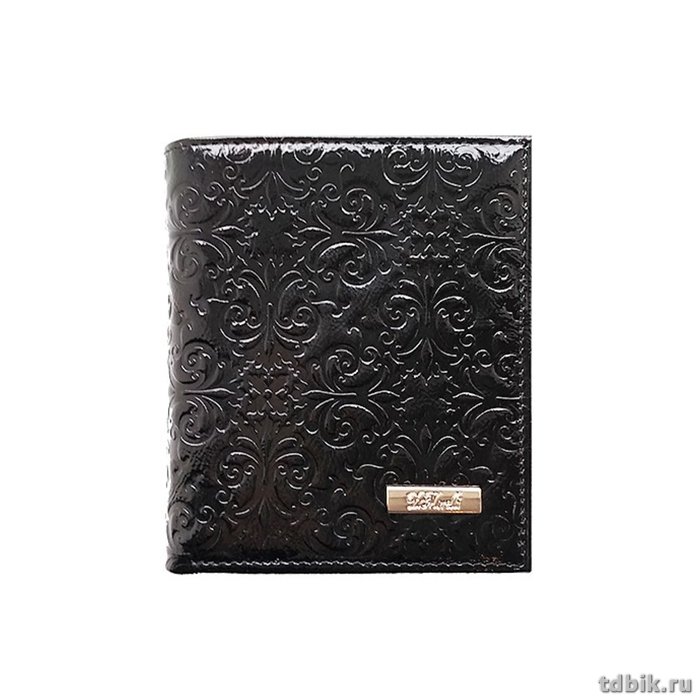 Портмоне D.Morelli женское "Барокко" нат. кожа,  цвет черный