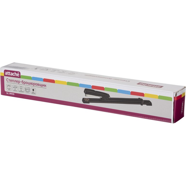 Степлер брошюровочный 24/6 до 25л глуб.335мм Attache чёрный