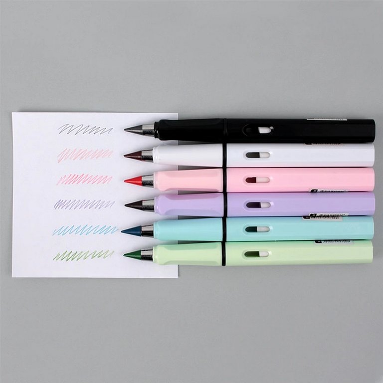 Карандаш вечный цветной Darvish (ассорти) с ластиком (металлический наконечник)