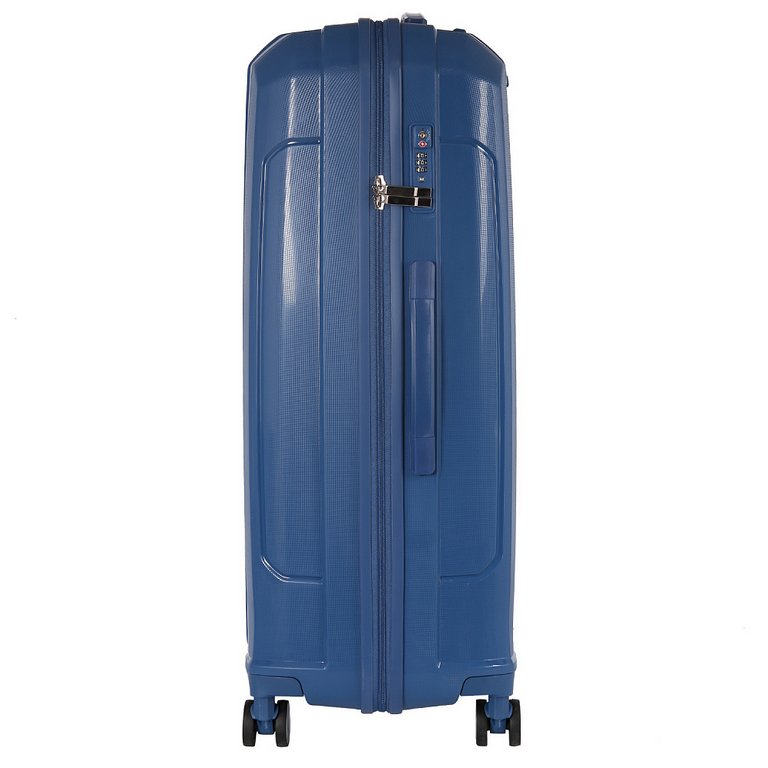 Чемодан 4-х колесный FABRETTI 100% полипропилен, 53X80X30см, синий