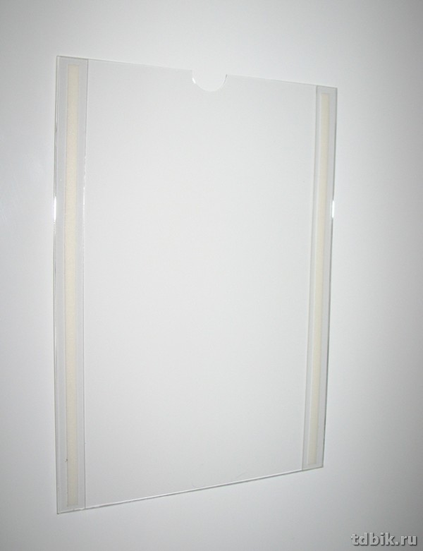 Карман для листа А4 (на липкой ленте) ПЭТ вертикальный