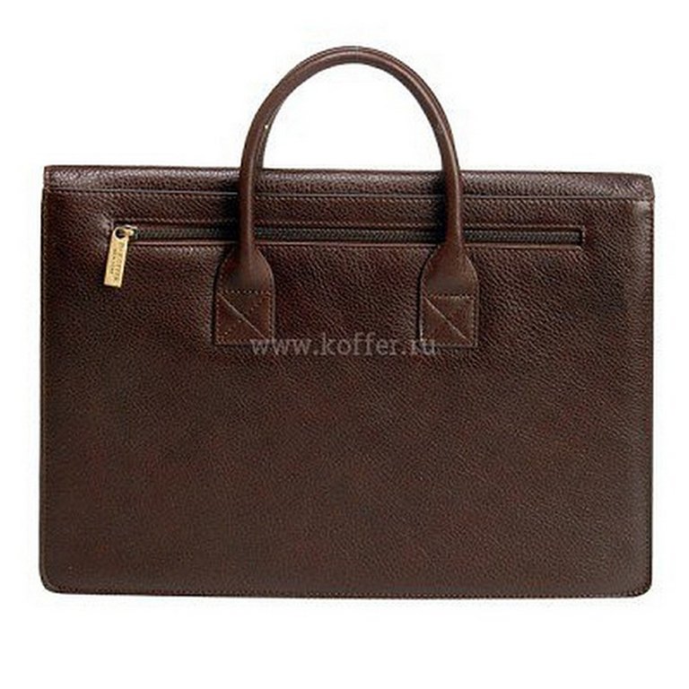 Сумка для документов Dr.Koffer, нат. кожа, коричневая