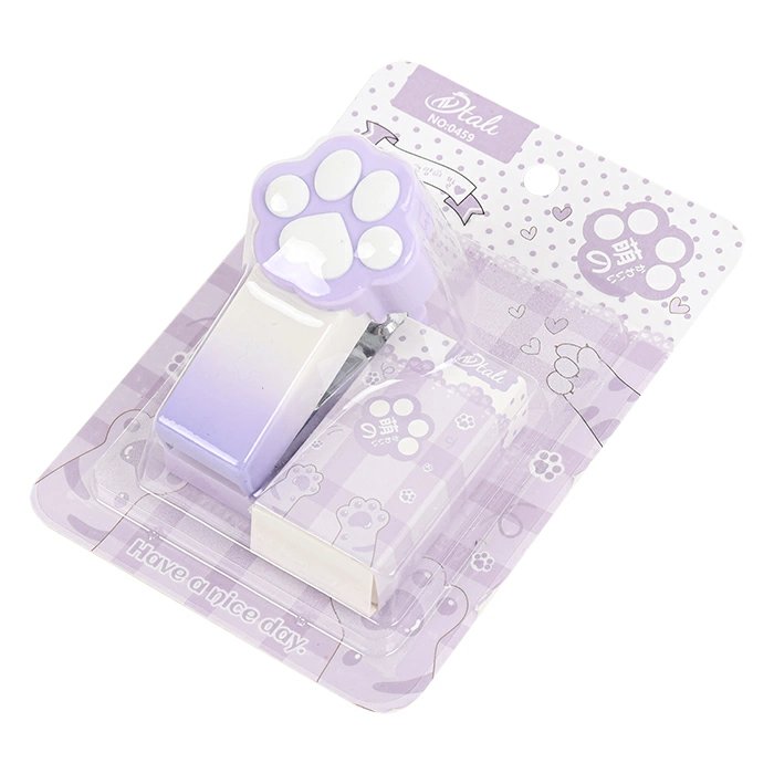 Степлер №24/6 фиолетовый (в комплекте скобы 400шт)