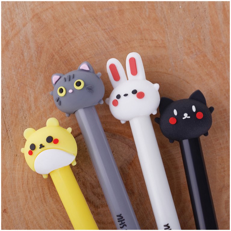 Ручка шариковая сувенирная автомат "Cute Friends" 0,7мм синяя (линия 0,5мм), ассорти MESHU