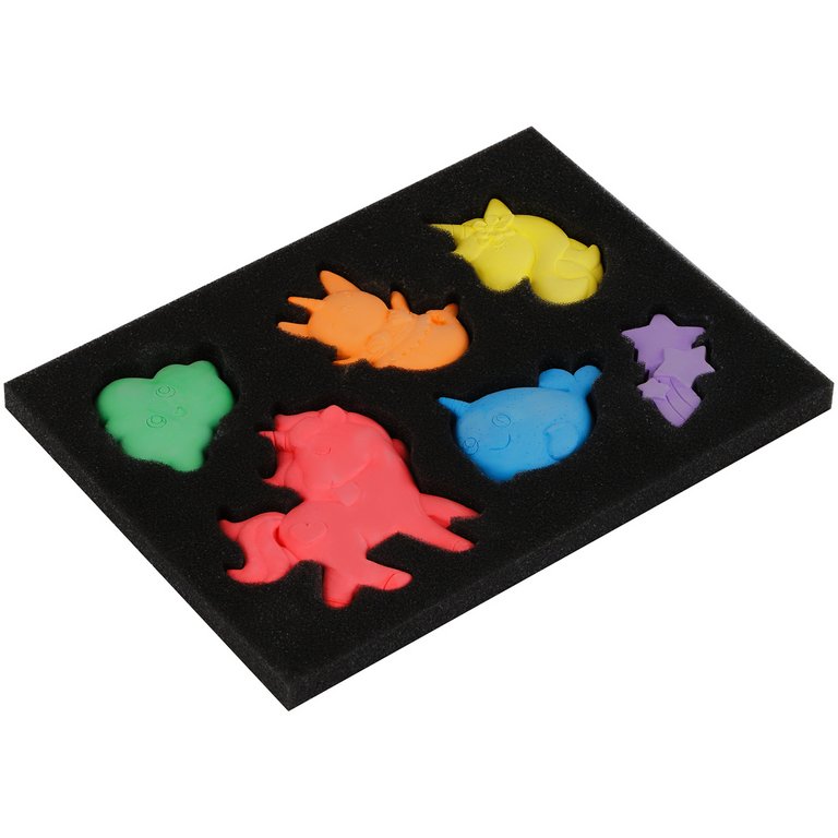 Мел для рисования на асфальте цветной  6шт фигурный Мульти-Пульти