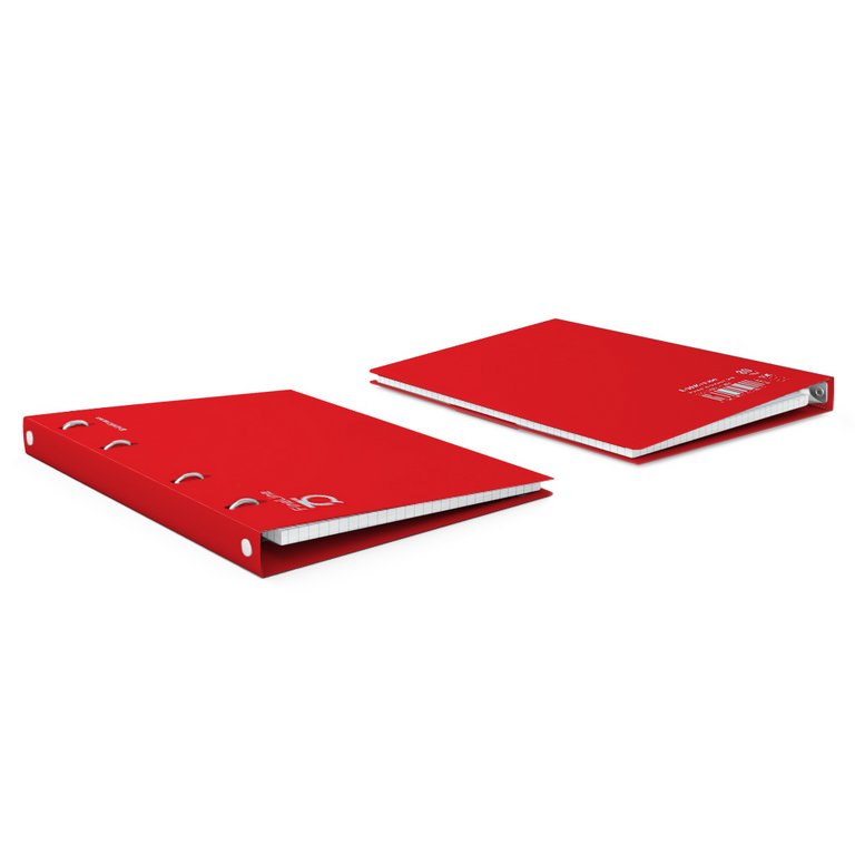 Тетрадь 100 лист кл. А5 на кольцах ErichKrause "IQ FineLine. Classic" красная