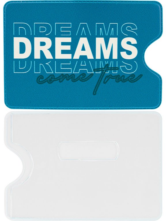 Обложка для проездного билета "Мечты сбываются" из ПВХ 7*9,5 см