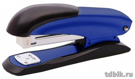 Степлер 24/6 до 25л металлический Lamark Ulrich, синий с антистеплером