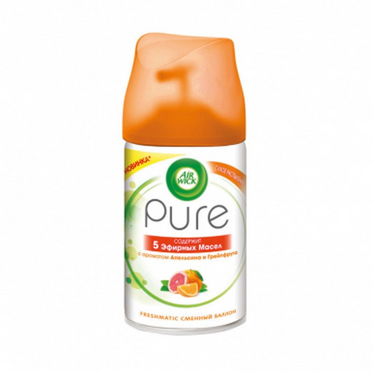 Освежитель воздуха автоматический Airwick Freshmatic 250 мл, зап. блок "Сочный апельсин и грейпфрут"