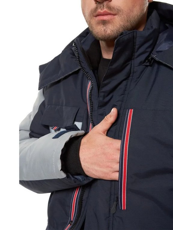 Спецодежда Куртка "Челленджер" зимняя, р-р 48-50/3-4, цвет синий/св. серый