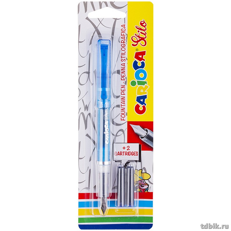 Ручка перьевая Carioca "Stilo" (2 сменных картриджа в комплекте)