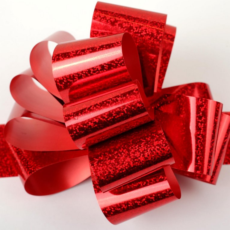 Бант Шар 50мм красный (голография)