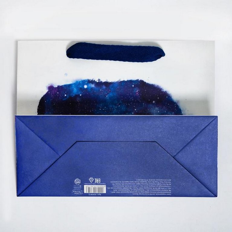 Пакет бумажный горизонтальный 23*18см ламинированный "Мишка"