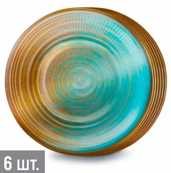 Тарелка картон d230  6 шт/уп "Голубая Керамика"