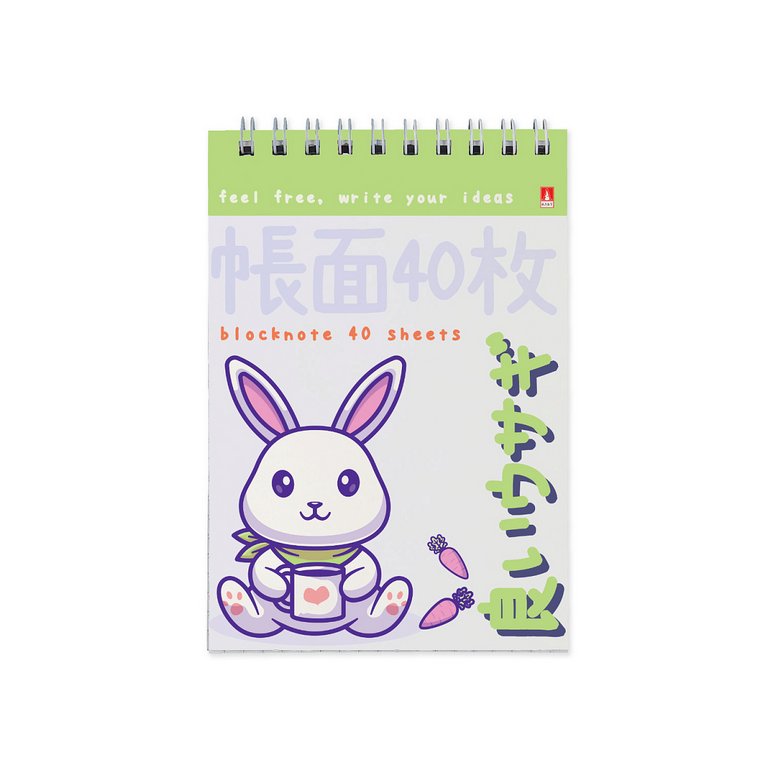 Блокнот А6  40л., 105*148 мм, на гребне Альт "KAWAII ANIMALS" 4 вида