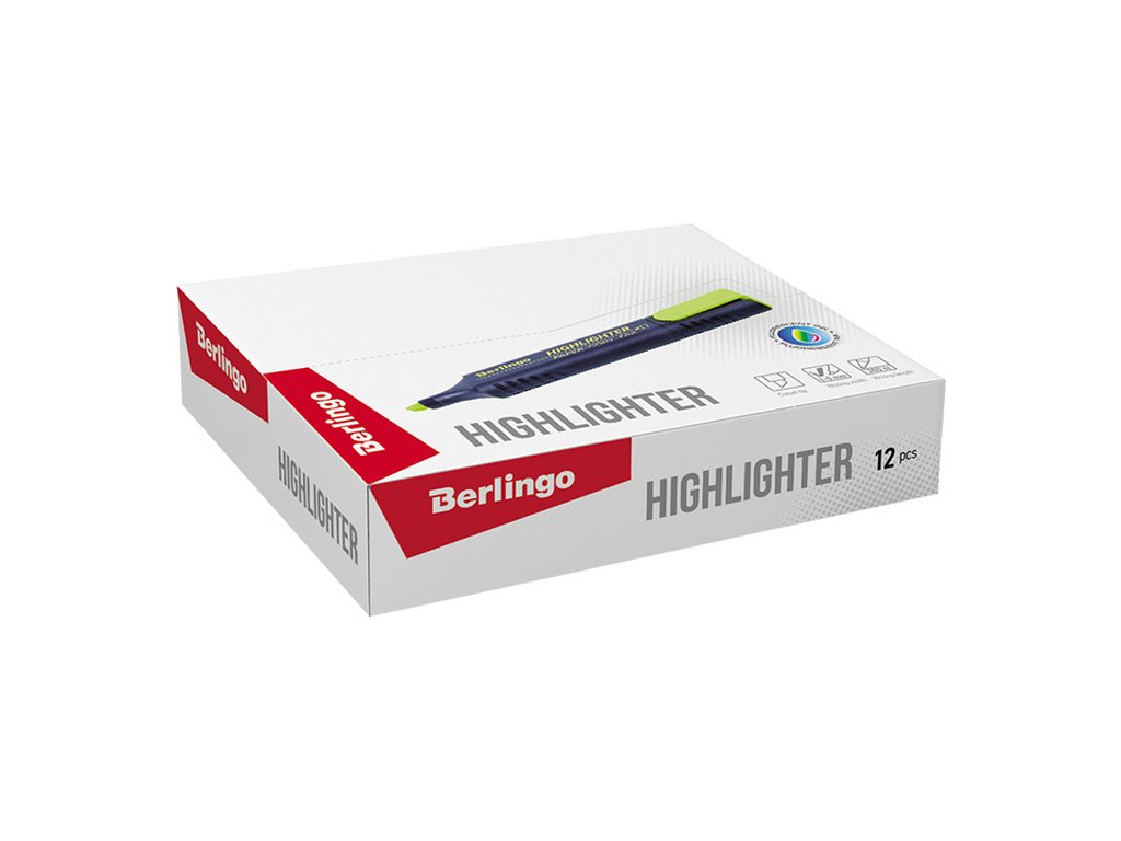 Текст-маркер Berlingo "Textline HL500"  желтый 1-5мм