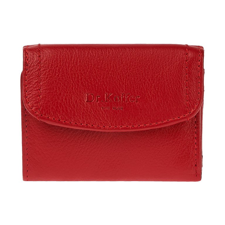 Портмоне Dr.Koffer 9,5*7,5 см, нат. кожа, красный