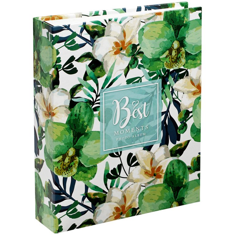 Фотоальбом 200 фото 10*15см "Orchid" обложка картон,  ПП карман