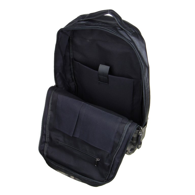 Рюкзак молодежный мужской ClipStudio "ПРЕМИУМ" черный/милитари, иск.кожа 51*31*13см