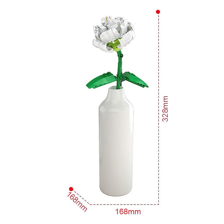 Конструктор пластиковый 80 дет. "Букет Роза"