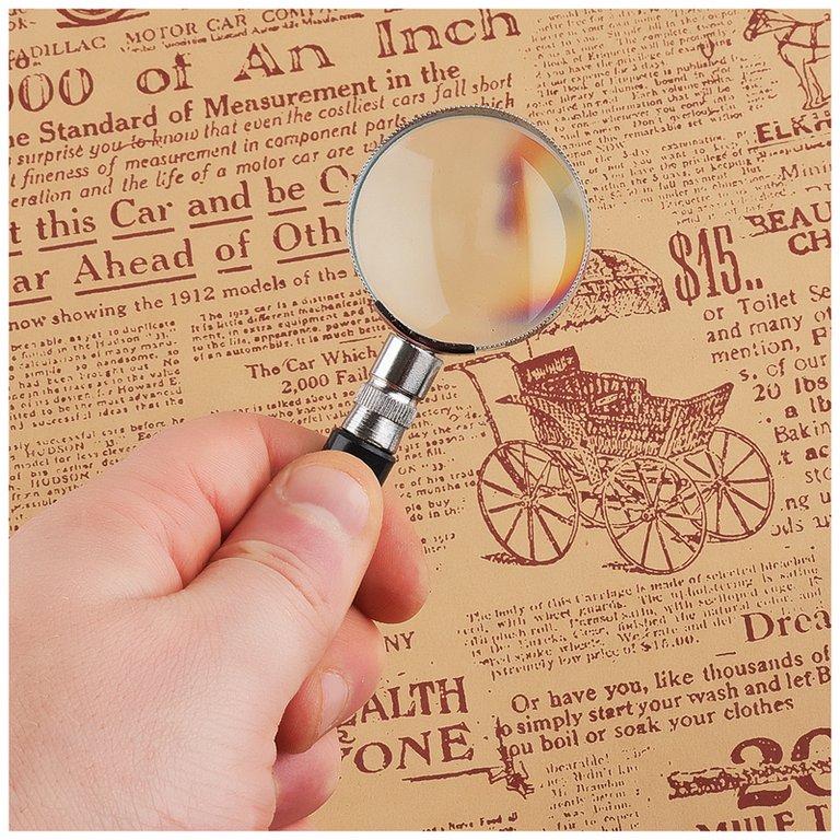 Лупа 40 мм, на ручке 4-кратн. увеличение, метал. оправа OfficeSpace