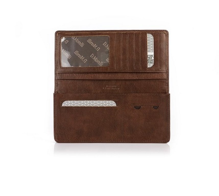 Портмоне D.Morelli мужское "БОНД" нат.кожа, коричневый