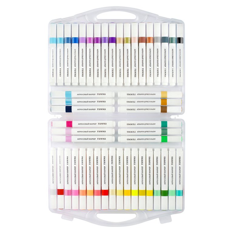 Набор маркеров акриловых 48 цв. Гамма "Классические" трёхгранные