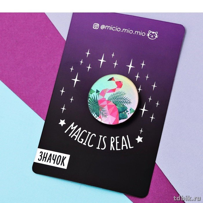 Значок дерево "Фламинго" голография