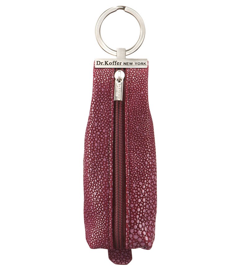 Футляр для ключей Dr.Koffer 4,5*14см, на молнии, фиолетовый