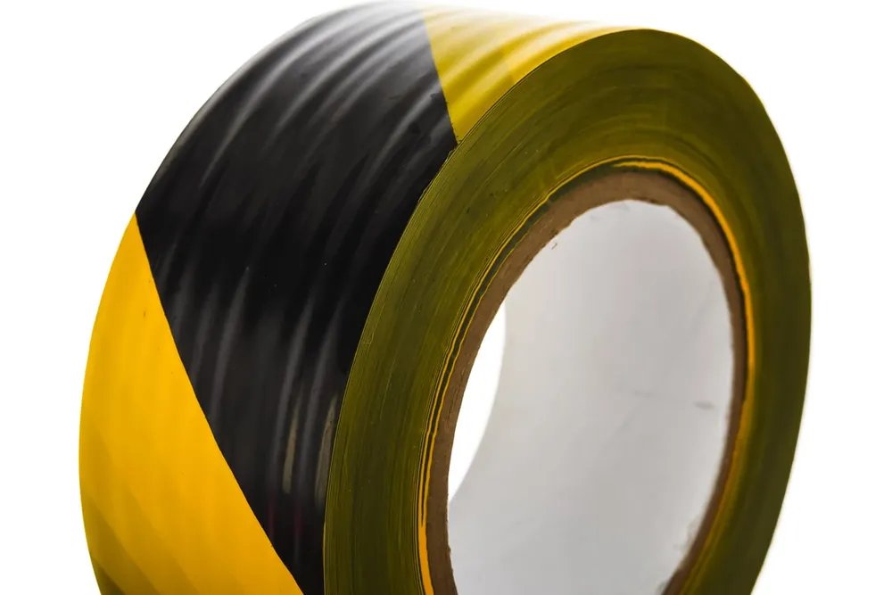 Лента сигнальная для ограждений желто-черная 50мм*200м SDM 4538