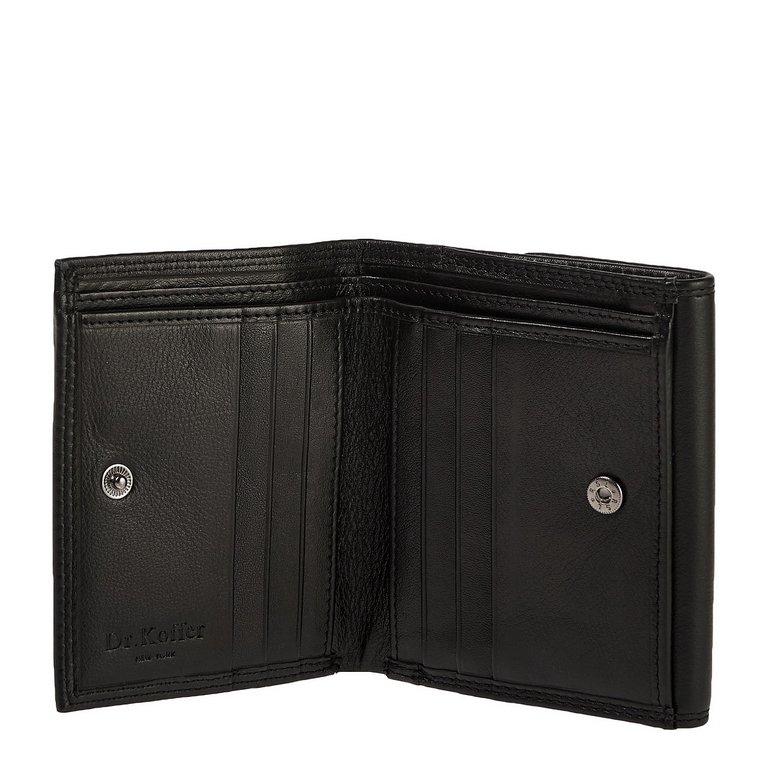 Портмоне Dr.Koffer 12*10 см нат. кожа, черный