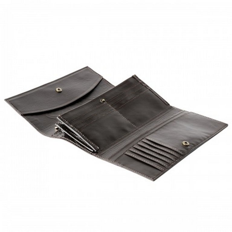 Портмоне Макей 20,3*10см, нат. кожа, цв. красный/коричневый