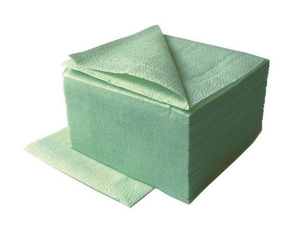 Салфетки цветные зеленые 23х23 TomPaper, 100 шт/уп