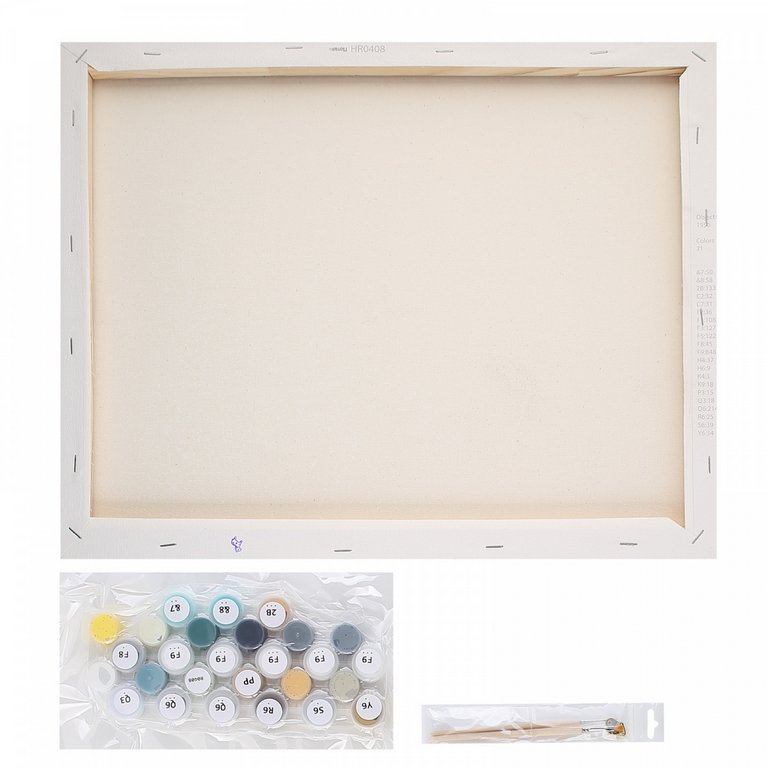 Роспись по номерам (холст) 40*50см с поталью "Ввысь" (основа+акрил. краски, кисти) 21 цвет