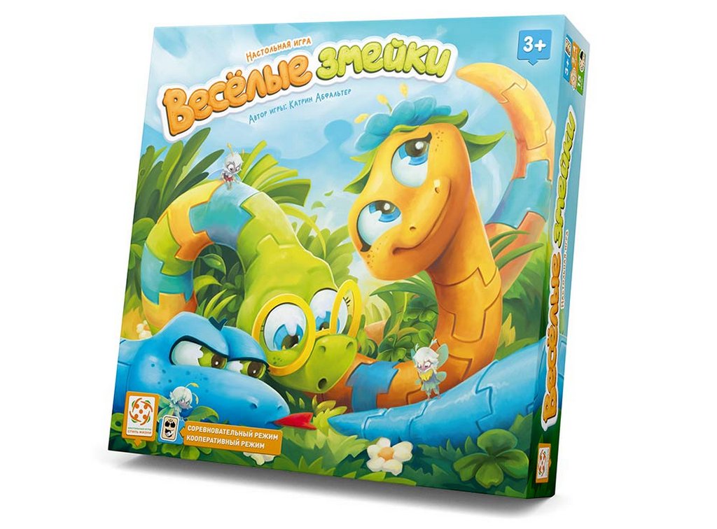 Игра настольная  .3+ "Веселые змейки" (2-4 игрока, 15-20 мин) Стиль жизни