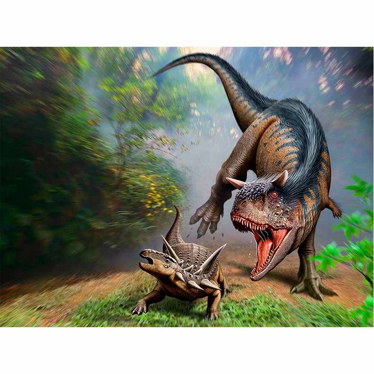 Пазл 3D картинка 500 дет. "Карнотавр против антарктопельты" 61*46см, 6+ Prime 3D