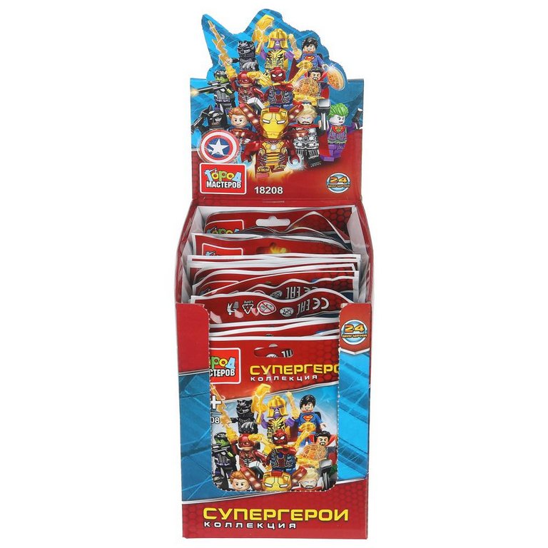 Конструктор пластиковый   АССОРТИ "Супергерои" Город мастеров