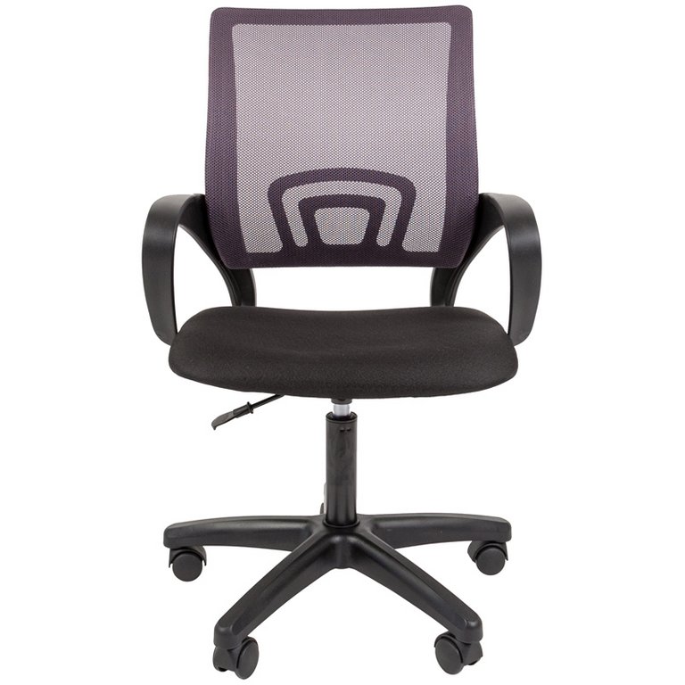 Кресло оператора Helmi HL-M96 R "Airy" (спинка сетка серая/сиденье ткань черная, пиастра)