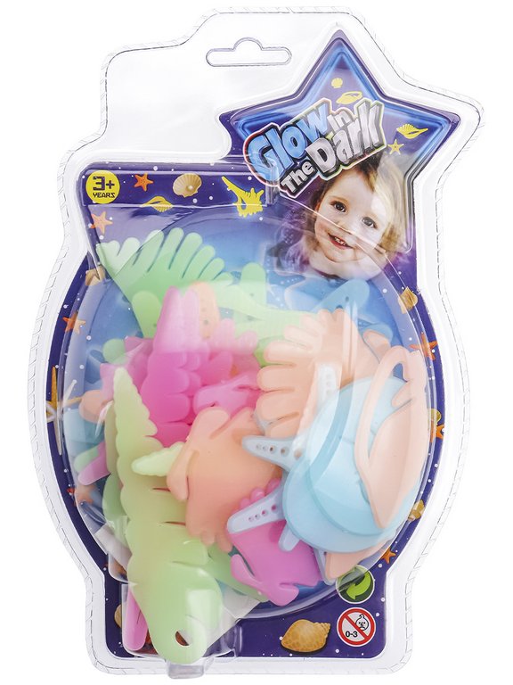 Набор наклеек  "Морской мир" (26 шт) флюоресцентные, Рыжий КОТ