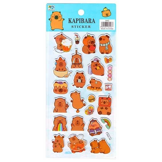 Наклейки  9,5 х 22 см  "Капибарка 3"