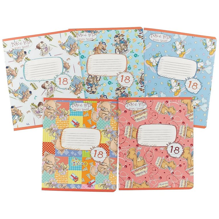 Тетрадь 18 лист лин. А5 "Amore Tenero" 5 видов