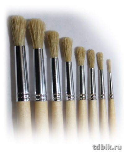 Кисть Щетина № 8 круглая оформительская ГРААЛЬ