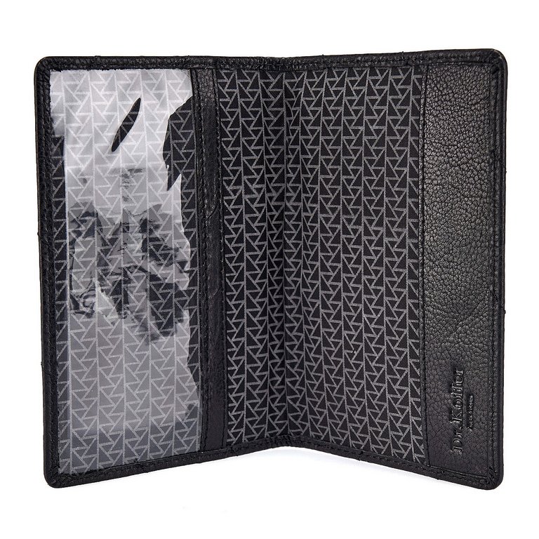 Обложка для паспорта Dr.Koffer нат. кожа, черный