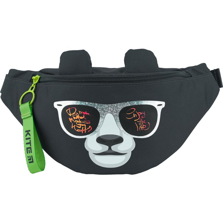 Сумка поясная Kite детская 27x15x6,5 см синий/серый