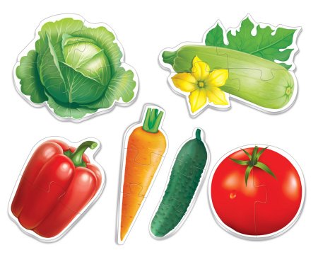 Пазлы MAXI  18 дет. "Овощи" Русский стиль