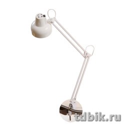 Светильник наст. "Трансвит Бета" белый (на струбцине)  лампа накаливания 60 W (без лампы)