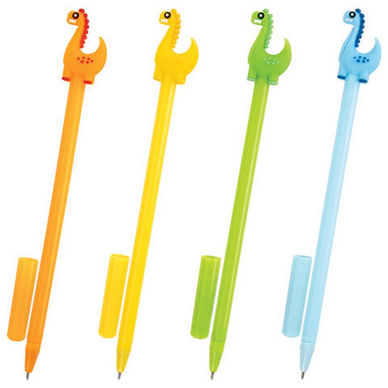 Ручка шариковая сувенирная "Динозаврик" 0,7мм, синяя (ассорти) ЮНЛАНДИЯ