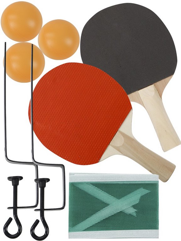 Теннис настольный (2 ракетки, 3 шарика, сетка) толщина 5 мм, в блистере