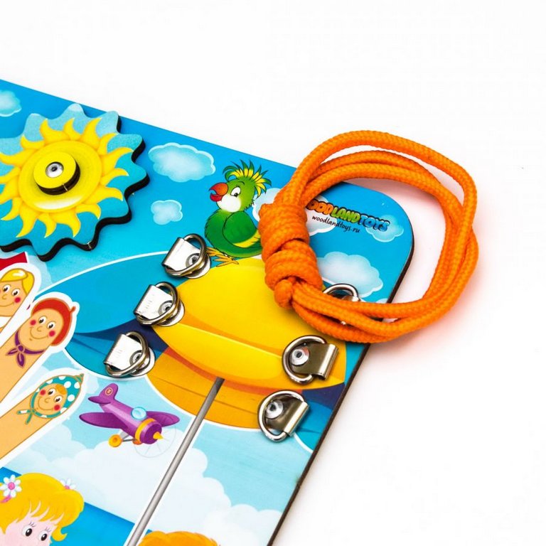 Доска обучающая Бизиборд "Право-лево" (дерево) WOODLENDTOYS